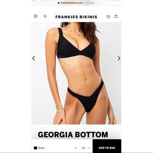 NWOT FRANKIES BIKINIS ‘GEORGIA’ BOTTOMS SZ XS